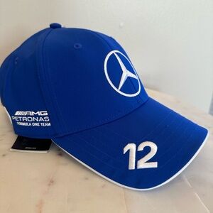 New Mercedes AMG Petronas Formula One Team Royal Blue Hat, One Size Fits Most
